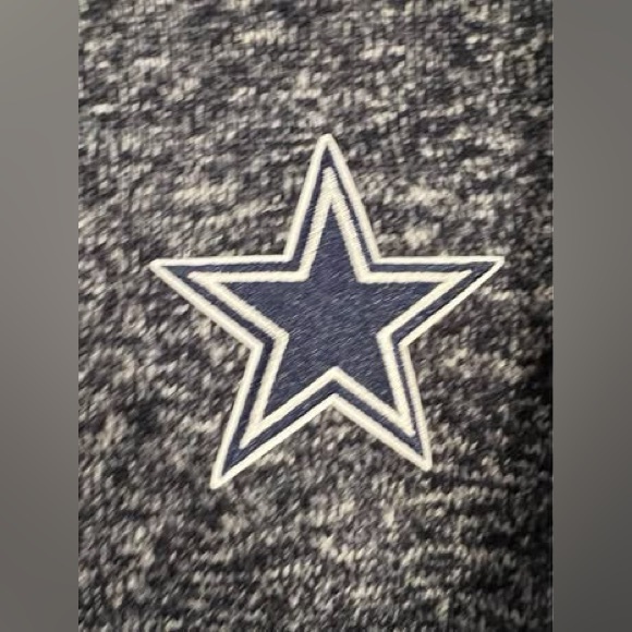 NFL Dallas Cowboys Heathered Navy Quarter-Zip Pullover Jacket Size Medium - Picture 7 of 10